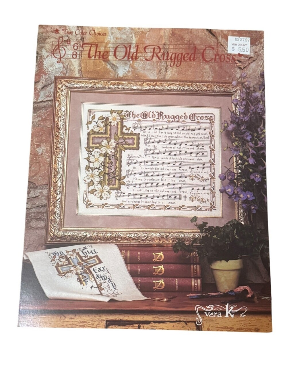 Crossstitch Needlepoint Brochure The Old Rugged Cross Pattern Vera K Designs